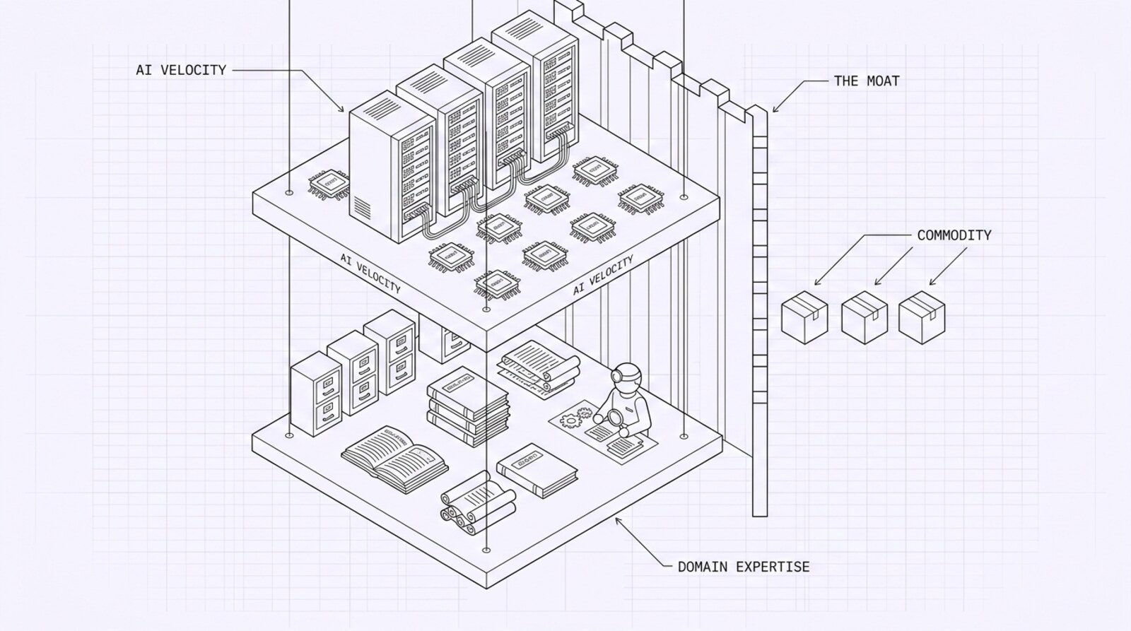 Domain expertise plus AI velocity as the moat